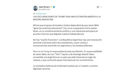 las-reacciones-de-los-opositores-ante-las-palabras-de-trump-sobre-milei-2118411