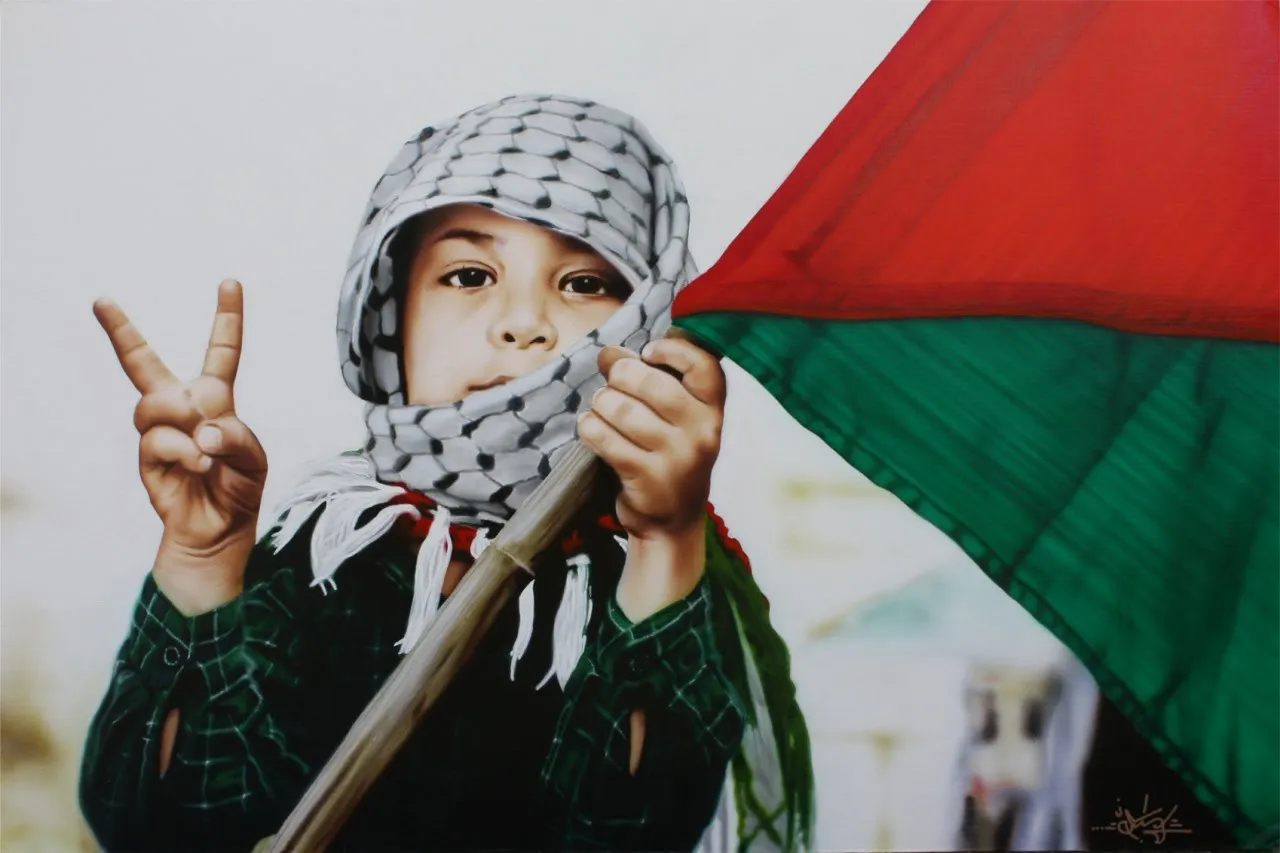 palestine_children_freedom_victory_sign_flag_resistence_intifada