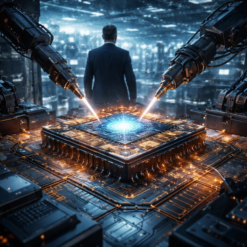 Musk-chips-factory-Dall·E