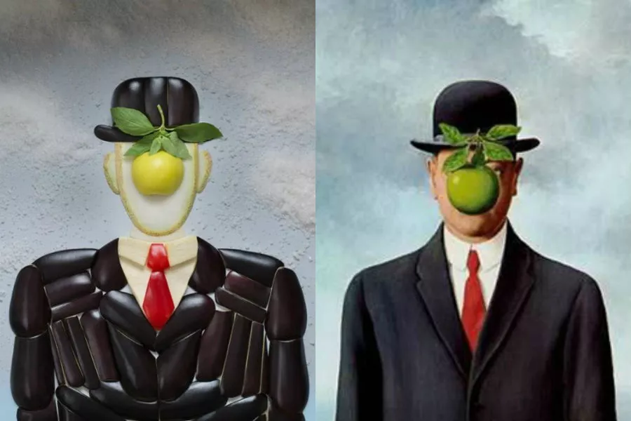 Collage-El-Hijo-del-Hombre-1964-René-Magritte