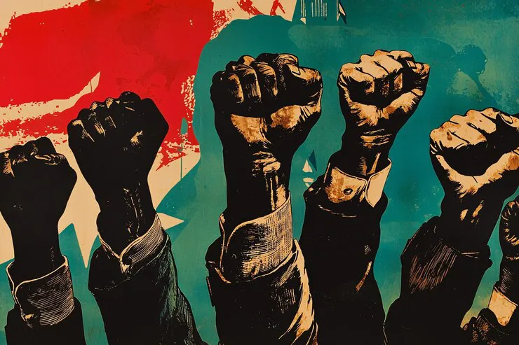 poster-retro-che-evidenziano-l-unita-l-equita-e-lo-spirito-comunitario-sono-esposti-in-uno-spazio-d-arte-urbano-che-incarna-i-principi-socialisti_117038-86709