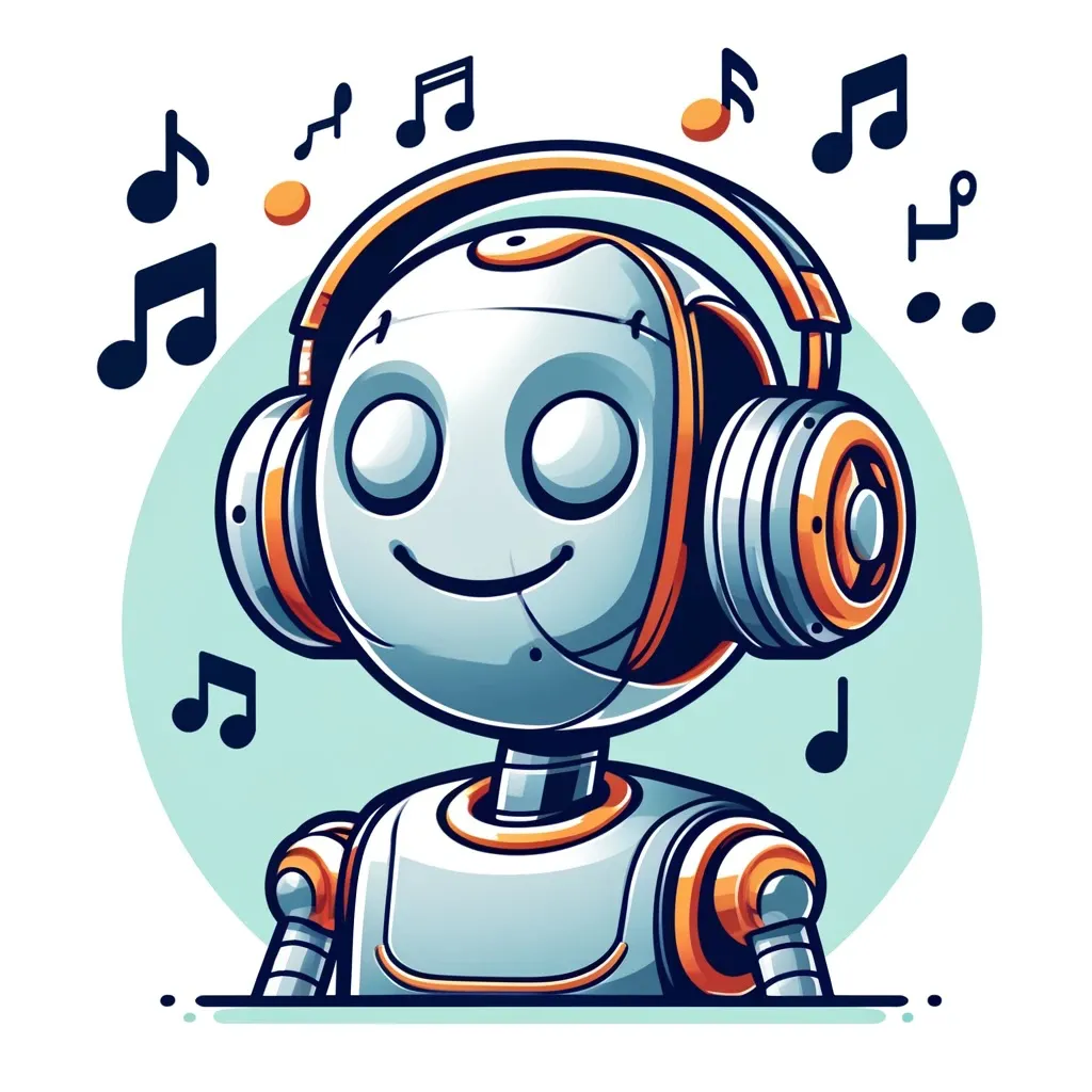 Robot-enjoying-music