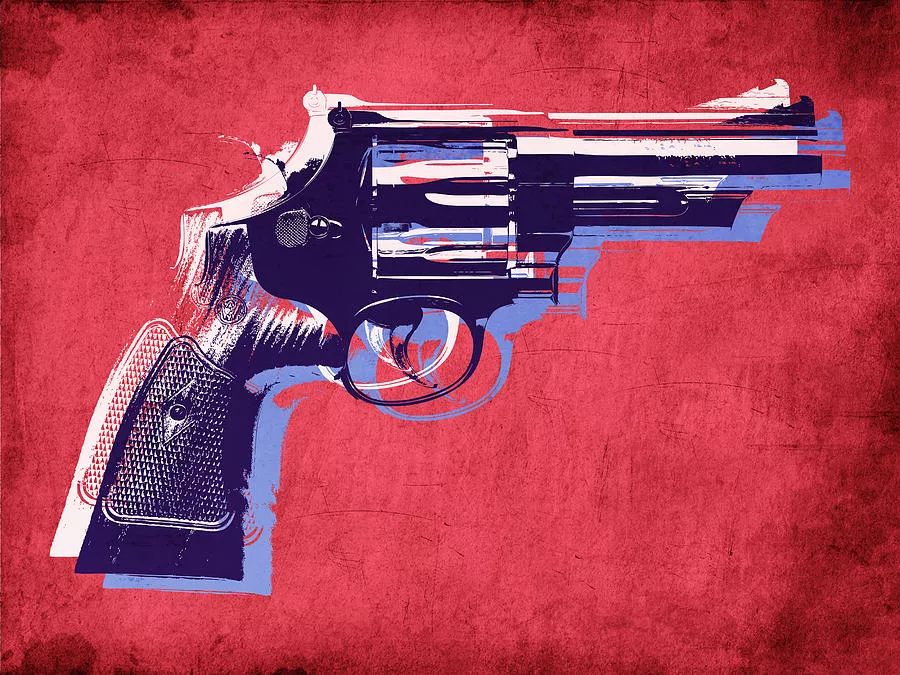 revolver-on-red-michael-tompsett